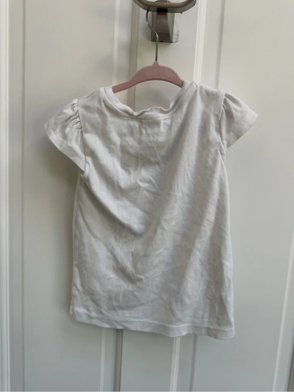 Gymboree Girls 4 White Shirt Blouse Top Red White Blue 4th of July PatrioticFlag